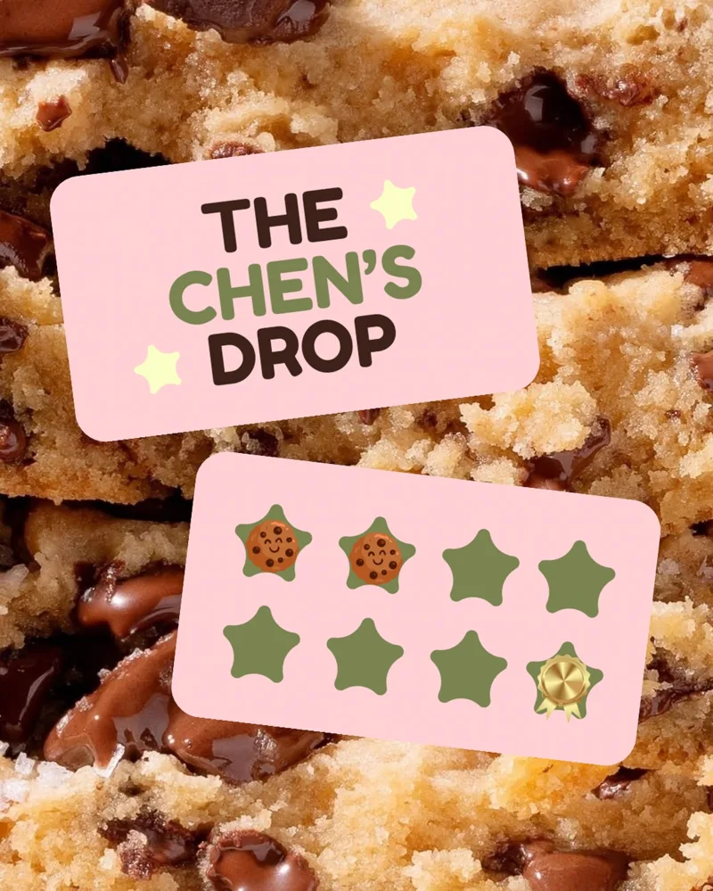 Tarjeta de fidelidad de Chen's con estrellas